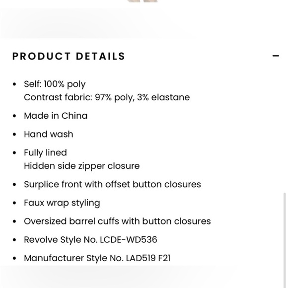 L'Academie Karolina Dress Black size M - Picture 5 of 5